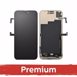 LCD ekraan ühilduv iPhone 15 Pro, must (Hard OLED / Premium) Removable IC