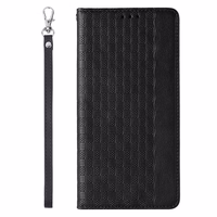 Magnet rihmaga ümbris iPhone 14 Plus Flip Wallet Mini Lanyard Stand Must