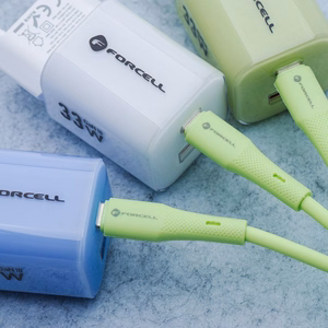 Kaabel USB A to Lightning Forcell F-Energy 2,4A 12W Silikoon 1 m C343 roheline
