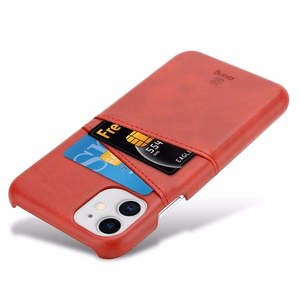 Crong Neat Cover ümbris seadmele iPhone 11 Pro, kaarditaskutega, punane