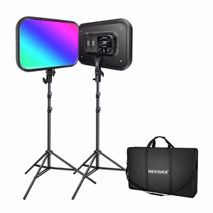 NEEWER RGB168 RGB LED Kit, Two Lights 60W 2500-8500K