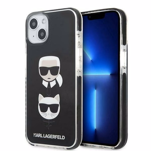 Karl Lagerfeld Karl&Choupette Head чехол для iPhone 13 - чёрный