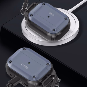Tech-Protect Rough Hook Ümbris with Carabiner jaoks Apple AirPods Pro 1 / 2 - sinine