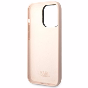 Karl Lagerfeld KLHCP14LSLCTPI iPhone 14 Pro 6.1 "hardcase light roosa / light roosa Silicone Choupette Body