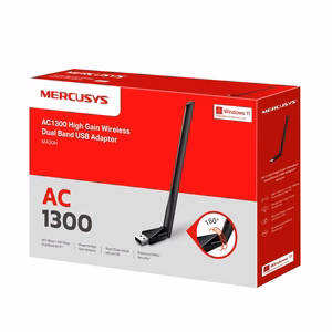 Juhtmevaba USB-võrgukaart MERCUSYS MA30H AC1300 kahesageduslik must