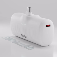 SBS EcoPower 5000 mAh 10W Powerbank sisseehitatud USB-C pesaga - valge