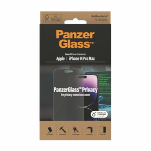 PanzerGlass Classic Fit antibacterial privaatsus glass jaoks iPhone 14 Pro Max