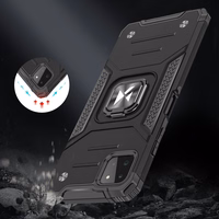 Wozinsky Ring Armor Case Kickstand Tough Rugged Cover for Samsung Galaxy A22 4G hõbedane