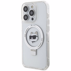 Karl Lagerfeld KLHMP15XHMRSCHH iPhone 15 Pro Max 6.7" белый/белый жёсткий чехол Ring Stand Choupette Head MagSafe