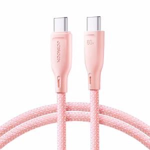 Joyroom Multi-Color Series S-A34 USB-C / USB-C PD 60W 1m Kaabel - roosa