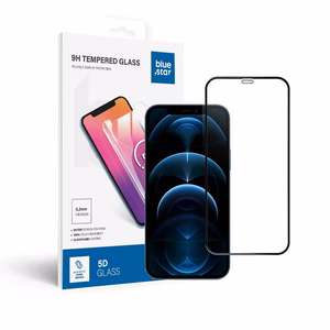 Закалённое стекло для iPhone 12 / 12 Pro (full glue) Blue Star 5D чёрное