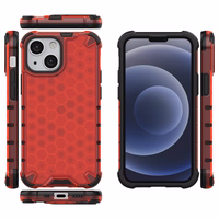 Honeycomb Case soomuskaitse TPU kaitsekattega iPhone 13 mini punane