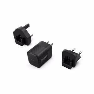 Energizer Ultimate A20MU GaN reisilaadija EU / UK / US pistikutega, USB-C, 20 W PD, must