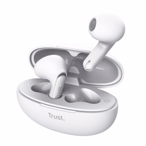 Trust Yavi Bluetooth TWS juhtmevabad nööpkõrvaklapid ENC-ga, valged