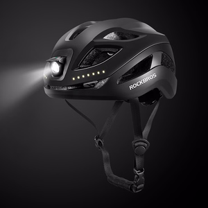Rockbros ZK-077 integreeritud mitmesuunalise valgustusega jalgrattakiiver, 57-61 cm – must
