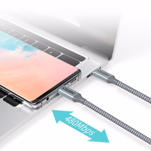 Choetech XCC-1002-GY USB-C - USB-C PD QC kaabel 100W 5A 480Mb/s 1.8m - hall
