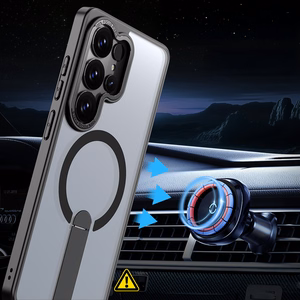 Чехол Hybrid Armor X с подставкой и MagSafe для Samsung Galaxy S26 Ultra - чёрный