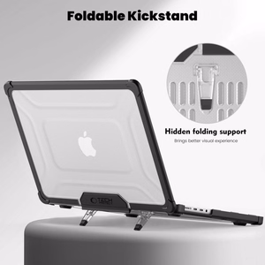 Tech-Protect SmartShell Pro ümbris jaoks Macbook Pro 14 M1 / M2 / M3 / M4 / M5 2021-2025 - must and läbipaistev