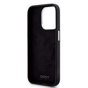 DKNY DKHMP15LSMCHLK iPhone 15 Pro 6.1"must ümbris Liquid Silicone Small Metal Logo MagSafe