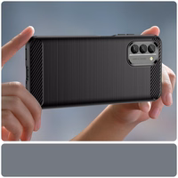 Carbon Ümbris cover jaoks Nokia G400 flexible silicone carbon cover must