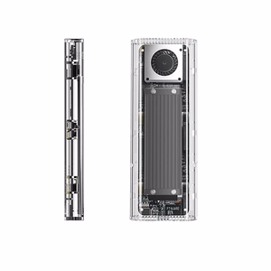 Orico TCM2-G20 M.2 NVME USB-C 3.2 20Gb/s Disk Drive - Silver/Läbipaistev