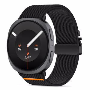 Tech-Protect Nylon Clasp rihm mudelile Samsung Galaxy Watch 40/44/46 mm – must