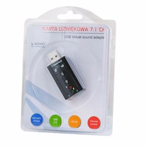 Savio AK-01 helikaart 7.1 kanalit USB