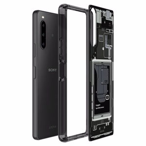 Spigen Ultra Hybrid Ümbris jaoks Sony Xperia 10 V - Dark hall (Zero One Pattern)