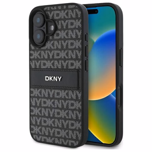 DKNY Texture Pattern Tonal Stripe iPhone 16 Ümbris - Must
