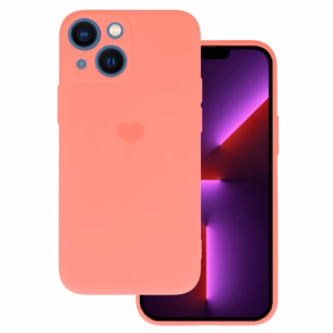 Vennus Silicone Heart Ümbris jaoks Iphone 14 Plus design 1 coral