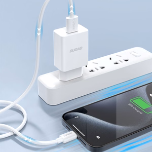 Dudao A4EU USB-A 2.1A wall Laadija - valge + USB-A - micro USB kaabel