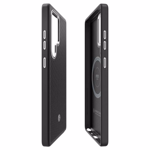 Spigen Enzo Aramid GP-FPS938PGABW Silicone Ümbris with Built-in MagFit Ring jaoks Samsung Galaxy S25 Ultra - must