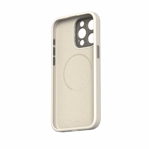 Moshi Napa MagSafe kvaliteetsest vegannahast ümbris seadmele iPhone 15 Pro Max, Eggnog White värvitoonis