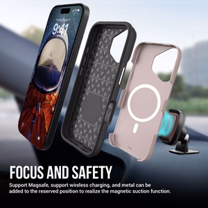 Perfectionists Triangle Mag Ümbris iPhone 15 roosa kuldne