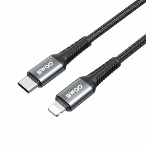 BWOO Braided Cable USB-C - Lightning 3m 30W must