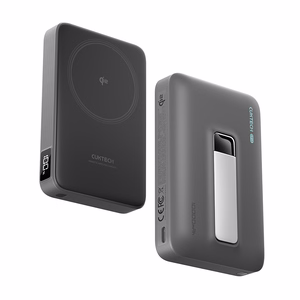 Cuktech WPB100 akupank 10 000 mAh, Qi2, 30 W, magnetkinnituse ja toega – must