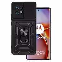 Slide Camera Armor Ümbris jaoks Motorola Edge 40 Pro 5G Must