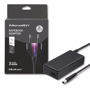 Qoltec 51519.65W toiteadapter Dell | 65W | 19.5V | 3.34A | 7.4*5.0+pin | +toitekaabel