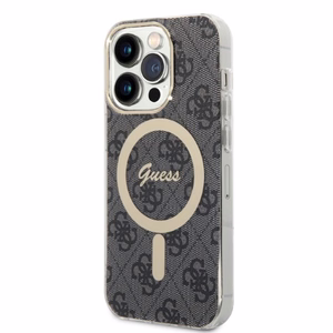 Guess GUBPP14LH4EACSK 4G Print MagSafe ümbrise ja laadija komplekt seadmele iPhone 14 Pro 6.1", must