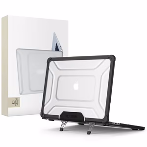 Tech-Protect SmartShell Pro ümbris jaoks MacBook Air 13" 2023-2025 M2 / M3 / M4 - läbipaistev and must