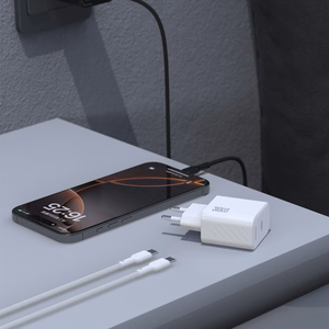 Dudao A27PCEU PD 30W GaN USB-C seinalaadija USB-C kaabliga - valge