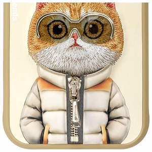 Nimmy Cool&Cute 2.0 Cat Ümbris jaoks iPhone 15 - Beige