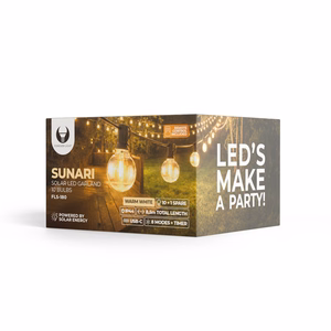 Forever Light Solar LED String Lights SUNARI FLS-180 8.5m 10+1 clear bulbs 1800mAh + RC