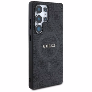 Guess Leather 4G Colored Ring Classic Logo MagSafe Ümbris Samsung Galaxy S25 Ultra must