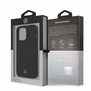 Чехол Mercedes Silicone Line MagSafe для iPhone 13 Pro / iPhone 13 — чёрный