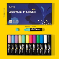 Akrüülmarkerid ARRTX, 12 värvi