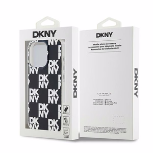 DKNY IML Checkered Mono Pattern ümbris jaoks iPhone 15 Pro Max - must