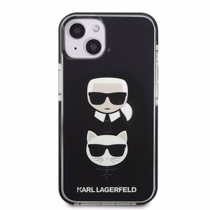 Karl Lagerfeld Karl&Choupette Head чехол для iPhone 13 - чёрный