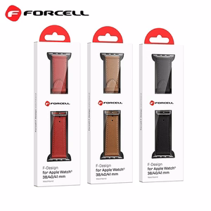 Strap to Apple Watch Forcell F-Design FA20 holes eco-friendly leather 42 / 44 / 45 / 49 mm red