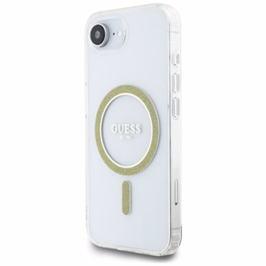 Guess IML Glitter Circle MagSafe iPhone 16e Ümbris - Clear